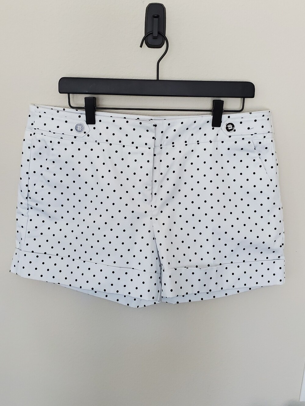 NY&CO White Polka Dot Shorts